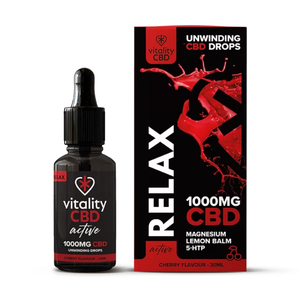 Active: RELAX CBD Oil Cherry Flavour Drops - Image 2